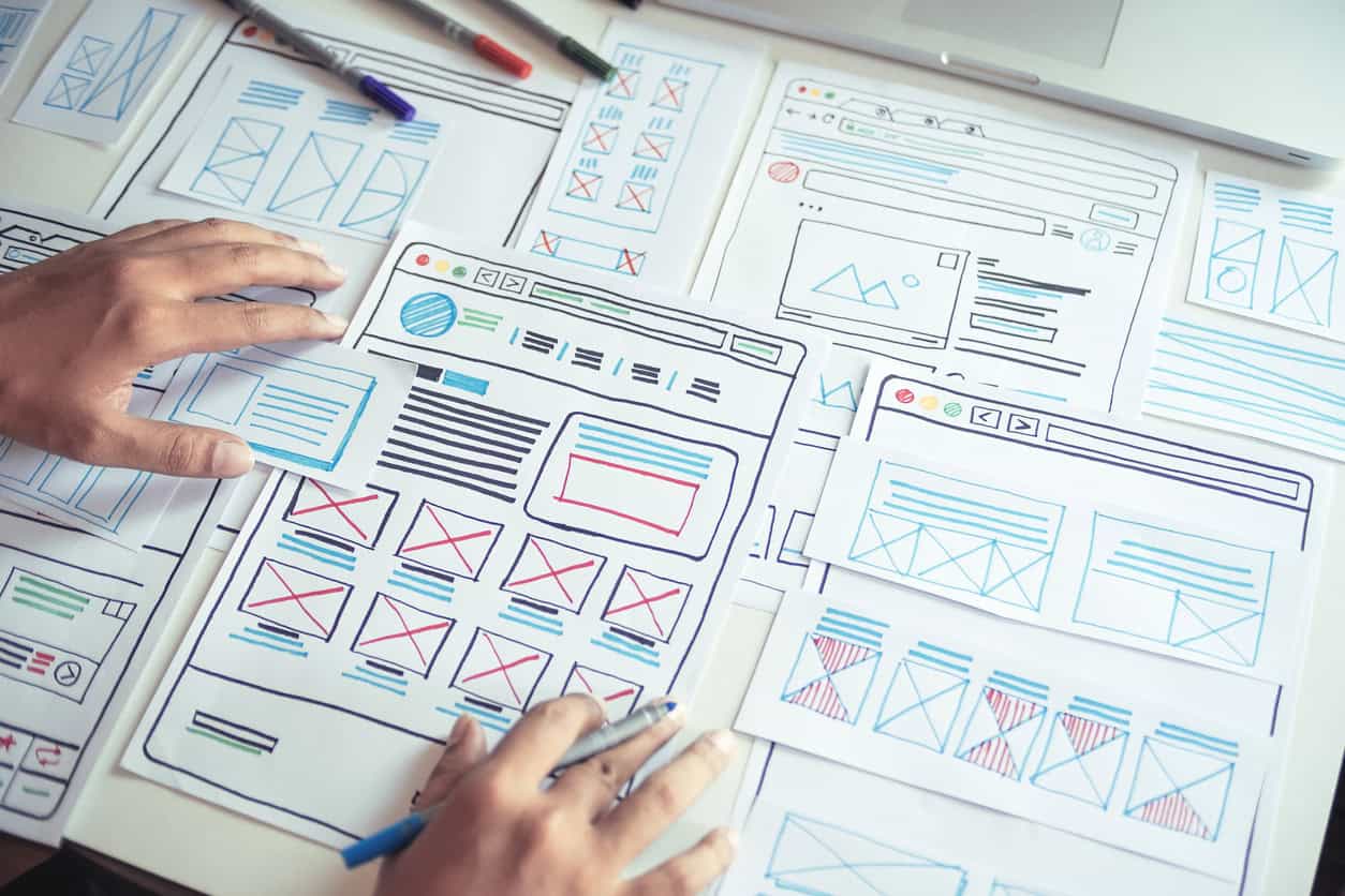 Web wireframes